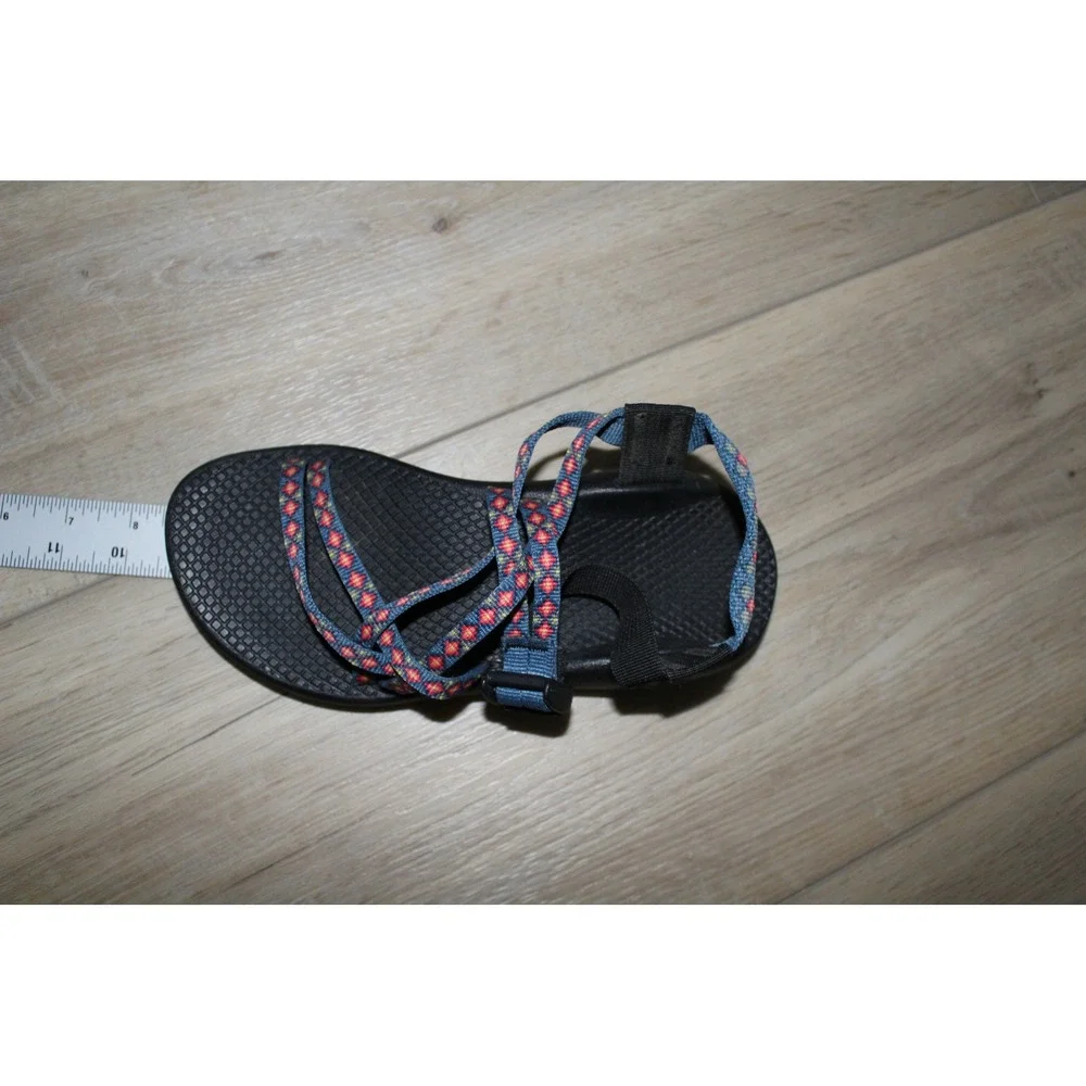 Chaco Kids Z/1 Ecotread Athletic Sandals Black Blue Red‎ Geometric Size 6